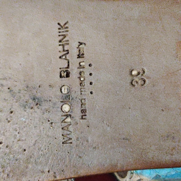 Manolo Blahnik Multicolor Python Criss Cross Sandals - Picture 9 of 13